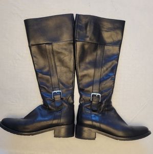 Cole Haan Black Leather Tall Boots